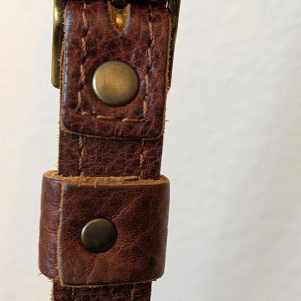 Portland Leather Round Crossbody Bag In Nutmeg - Picture 8 of 9